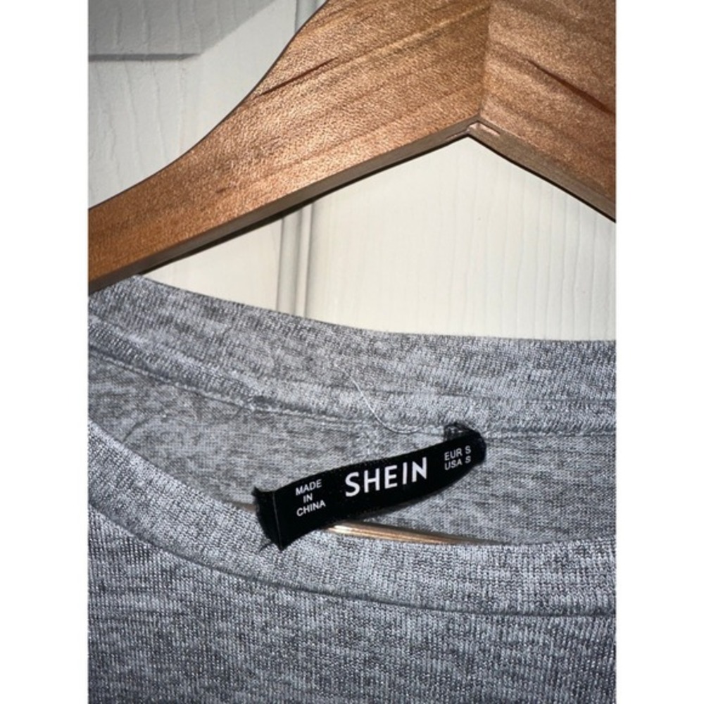 Shein Crop Top Sweater With Front Tie and wide bell sleeves Size Small H10 - Picture 3 of 3